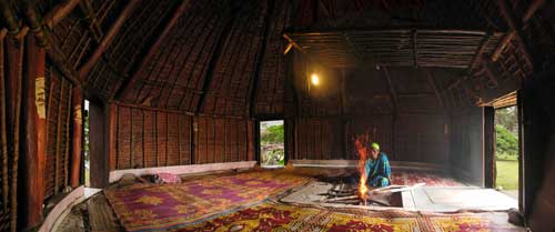 Interior of a Melanesian case at Chez Helen Gaze in Lifou, New Caledonia